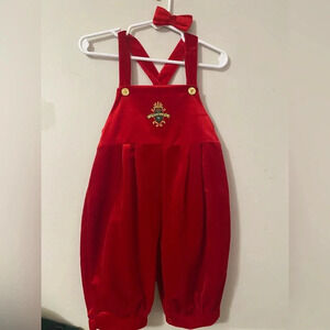 Vintage Velvet Longalls & Bow Tie